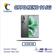 oppo reno 11 5g 8/256gb ( +8gb extended ram ) garansi resmi - 8/256gb  - gray