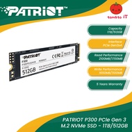 PATRIOT P300 PCle Gen 3 M.2 NVMe SSD - 1TB/512GB