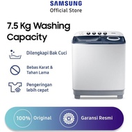 ORIGINAL Samsung Mesin Cuci 2 Tabung , 7,5 Kg - WT75H3210MB