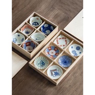 同合日本進口青花小碗禮盒套裝日式家用和風料理小食碟子入伙禮物