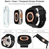 Shockproof Bumper Cover Strap for Apple Watch Ultra 49mm Band/Apple Watch Ultra 2 49mm Case with Ban
