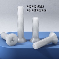 [FGHSP-2] M2m2.5m3m4m5m6m8 Nylon Screw Phillips Flat Plastic Screw Plastic Countersunk Screw Insulat
