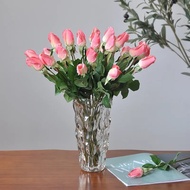 Bunga Mawar Artificial Prem Latex Import - Small Kuncup - Pink