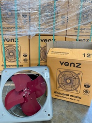 พร้อมส่ง VENZ พัดลมอุตสาหกรรมใบแดง พัดลมดูดควัน โครงโล่ง ขนาด 12 นิ้ว รุ่น IF-12E