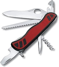 Victorinox Forester M Grip Swiss Army Pocket Knife, Large, Multi Tool, 10 Functions, Wood Saw, Red