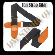 Strap Gitar Elektrik Akustik Bass Gitar Tali Slempang Hitam FENDER ORI