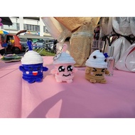 Keychain kawat bulu (fuzzy wire/chenille flower)