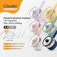 Giselle Multifunction Electric Cooker with Ceramic, Cool Touch Cover Upgraded Steamer Rack (1.8L + 1
