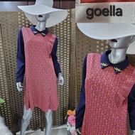 GOELIA multicolor collared long sleeve printed dress