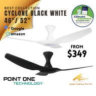 Ceiling Fan Light Point One Cyclone Vspec-II 46" 52"  Eco Fan Remote DC Motor SG Onsite Warranty