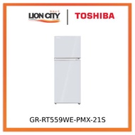 Toshiba GR-RT559WE-PMX-21S/22S White Glass or 22s-black Glass 2 Door Fridge (411L)- 3 Tick