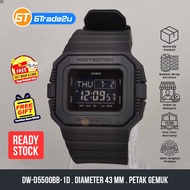 Original G Shock Men DW-D5500BB-1D DWD5500BB-1D Digital Petak Gemuk Watch Black Resin Band watch for