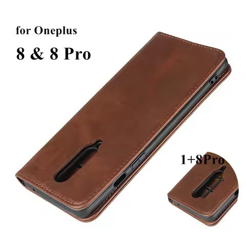 Leather Case for Oneplus 8 Pro 1+ One Plus 8 Pro 8T 7T 7 Pro 6 6T Flip Case Holster Magnetic Attract