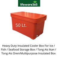 50 Liter Heavy Duty Insulated Cooler Box For Ice / Fish / Seafood Storage Box / Multipurpose Insulat