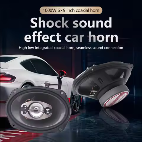 1 pair 6X9 Inch 1000W 5-Way Car HiFi Coaxial Speaker, Vehicle Door Auto Audio Music Stereo Subwoofer