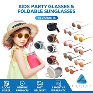Kids Party Glasses & Foldable Sunglasses – Fun, Colorful, UV Protection, Birthday Goodie Favors