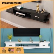 4ft Kabinet Tv Gantung Tv Cabinet Wall Tv Cabinet Rak Tv Gantung Hanging Tv Cabinet With Drawer Alma