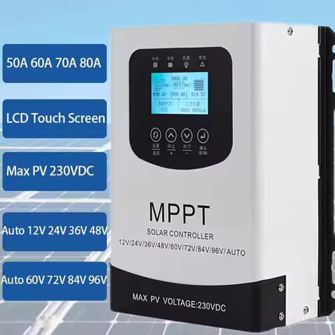 LCD Smart MPPT Solar Charge Controller 30A 40A 50A 60A 80A 100A 120A Regulator For Solar Panel Lithi
