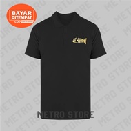 Fishbone Polo Shirt Logo Text Premium Gold Print | Polo Shirt Short Sleeve Collar Young Men Cool Latest Unisex Distro.....