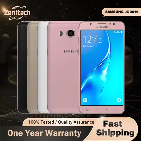 Original Samsung Galaxy J5 (2016) J510F 4G Mobile Phone 5.2'' Dual SIM 2GB RAM 16GB ROM CellPhone Qu