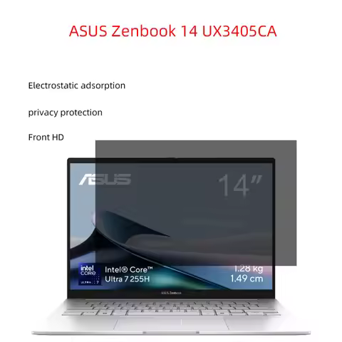 Adhesive privacy film suitable for ASUS Zenbook 14 UX3405CA UX3405MA notebook computer