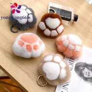 YONGWANG Cat Fur Keychain, Animal Pompom Plush, Car Keychain