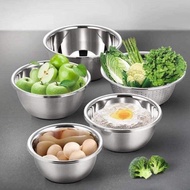 Chậu rổ Inox - [Bộ 5 chiếc] rổ tô chậurổ inox 18-26cm Rổ inox đựng rửa đồ thực phẩm -tkt1