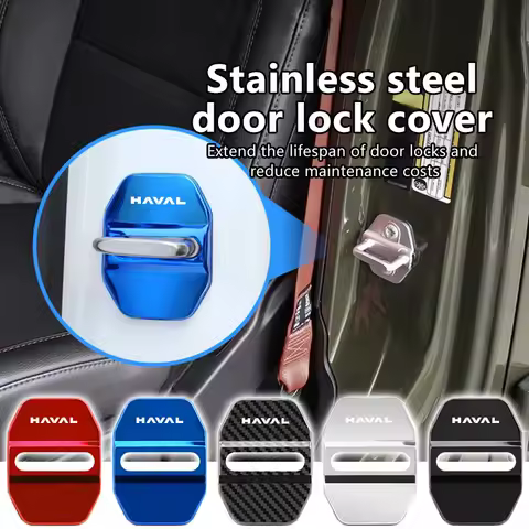 For Haval 4Pcs Stainless Steel Car Door Lock Cover Case Stickers Accessories H6 F7 H9 H2 Jolion F7X