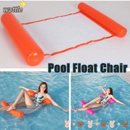 WATTLE Pool Float Chair, Float 120x75cm Floating Water Hammock, Foldable with Inflator Inflatable Air Bed Inflatable Floating Bed Chair Swimming Pool