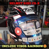 HELMET PALING MURAH + VISOR RAINBOW😍HELMET KOEI ORIGINAL CR-Z OPEN FACE SINGLE VISOR KYT ARC ARAI SH