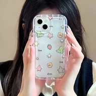 Photo frame airbag case for iphone 14promax 11 13 12 7Plus X XS Max stars dinosaur cover