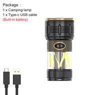 ASSAFEE KXK-XC703 โคมไฟตั้งแคมป์กลางแจ้ง 600 ลูเมน 4 โหมดแสง กันน้ำ IPX4 ชาร์จด้วย Type C ใช้เป็นพาว