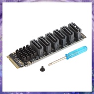 (Y W Z H)M.2 to SATA3.0 Adapter Card, PCB 6Gbps High Speed ASM1166 M.2 PCIE to  Expansion Card Suppo