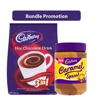 Cadbury 3 In 1 Hot Chocolate Drink 450g + Cadbury Chocolate &amp; Caramel Spread 400g