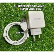 Flash charger realme Micro Usb 20w Super vooc Realme 3 pro/ F1 plus/ F3 plus/ F9 pro/ F11/ F11 pro