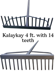 Kalaykay Gardening Rake Tools 4 ft with 14 tooth