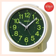 Seiko Clock (Seiko Clock) Alarm Clock, Desk Clock, Automatic Illumination, Analog, Light-Collected Resin Dial, Visible Even at Night, Beige Pearl, 116×115×81mm KR518G