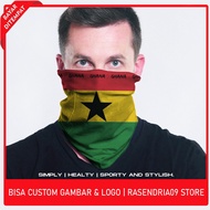 Ghana Flag Motif Fullprint Bandana Buff Mask