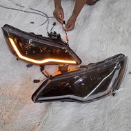 ไฟหน้า civic 2006 2007 2008 2009 2010 2011 V3 LED BAR 3 ลูกแก้ว โคมดำ NT