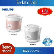 PHILIPS Periuk Nasi Jenis Jar Jar Rice Cooker - Grey/Peach (1.8L) HD3008/30/HD3008/31