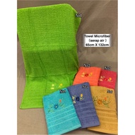 Towel microfibre ( serap air )  65cm x 132cm