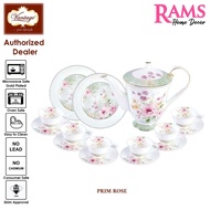 Vantage 16 Pcs Fine Porcelain Embossed Gold Tea Set / Cup & Saucer / Set Cawan dan Teko Vantage - Pr