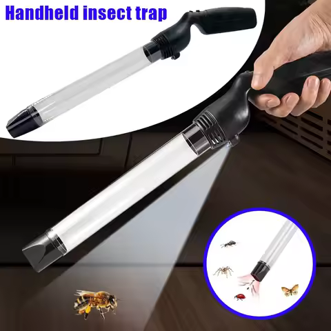 Vacuum Insect Catcher with Long Nozzle LED Light Suitable For Adults And Kids Cockroaches Beetles An