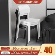 Dining Chair Plastic Chair Kerusi Makan Dining Chair with PP Materia Nordic Candy Chair Stackable Li