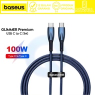 BASEUS Glimmer USB TYPE C to Type C 5A USB-C to USB-C 100W 1M AFC PD ORIGINAL Charger Data Cable