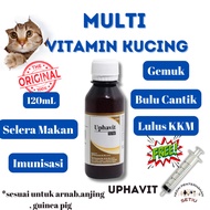 Uphavit Syrup 120ml Multivitamin Tambah Selera Makan Vitamin Kucing Arnab Lebat Bulu&amp; Sistem Perlindungan imunisasi