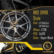 BBS SR99 Style Sport Rim (F) 19x8.5JJ(R) 19x9.5JJ 5x120 Hyper Black
