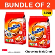 [Bundle of 2] Ovaltine Instant Malt Drink Powder Chocolate, 820g
