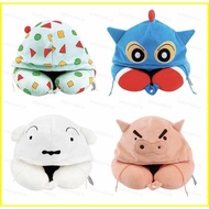 B4 Crayon Shinchan Cute cartoon hooded U shaped neck pillow travel plane office school nap 4B