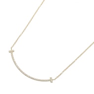 【二手】蒂芙尼 T 字微笑Smile鑽項鍊 63058815，頸圍 40 厘米，18K（黃金），鑽石 T 字Smile小鑽項鍊